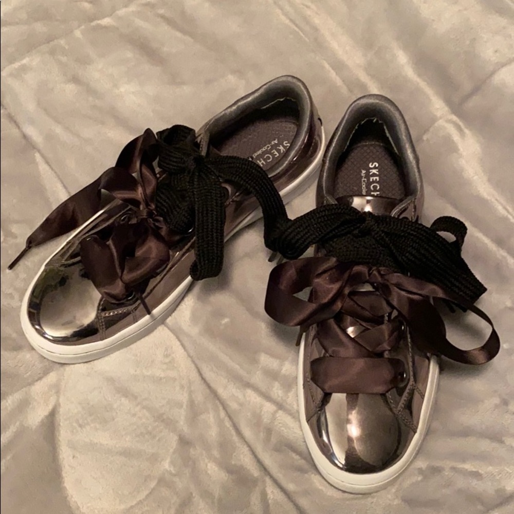 Silver sneakers